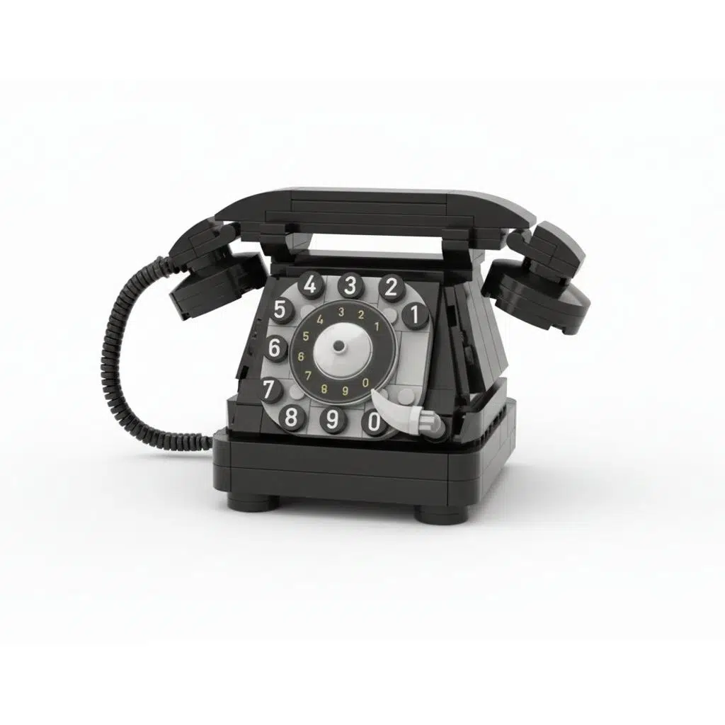 Ctoy Mini Blocks Vintage Serisi Çevirmeli Telefon Lego Seti 240 Parça
